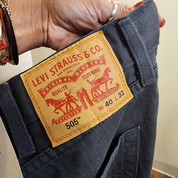 LEVI'S 505 men's gray Straight legs pants size 40 x 32 NWT - Picture 4 of 12